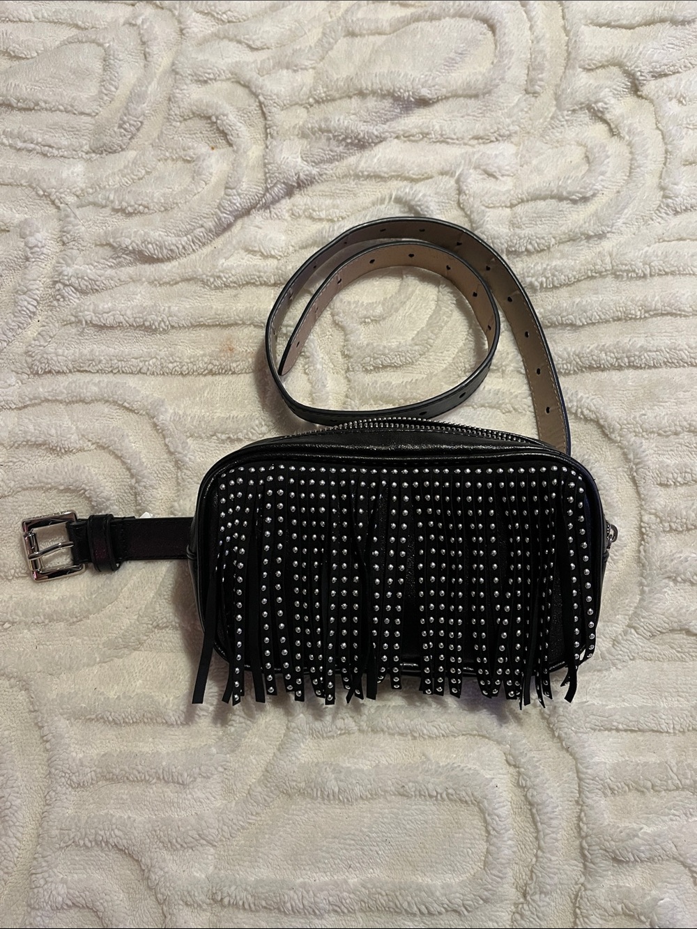 Steve Madden fringe belt bag